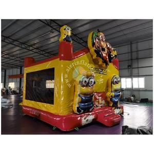 Château <span class=keywords><strong>gonflable</strong></span> commercial pour enfants, petit modèle jaune, avec filet de sécurité et souffleur - Product Image 3