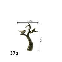 Laiton artisanat arbre statue oiseau ornements décoration de la maison