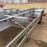 Nouvelle Conception de Châssis Squelette de Semi-Remorque de 40 Pieds, Châssis de Conteneur Squelette, 3 Essieux, Capacité de Charge de 40t, Modèle de Remorque de Camion