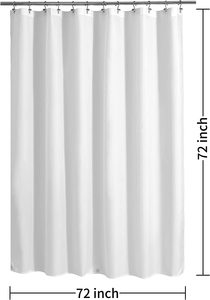 Waterproof White Polyester <strong>Shower</strong> <strong>Curtain</strong> Liner 72x72 Soft Hotel Liner Light &amp; Machine Washable Cloth Bathroom <strong>Shower</strong> <strong>Curtain</strong>