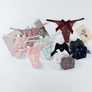 Tangas de Nuevo Diseño para Mujer, Tangas Sexys con Lazo y Tanga Sexy para Mujer, Bragas Sexys de Encaje Sólido para Damas - Product Image 1