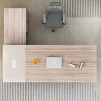 Meja Kantor Eksekutif Modern LBZ-77 - Desain Modular Mewah, Ukuran & Warna Dapat Disesuaikan, Papan Berlapis Melamin Berkualitas Tinggi