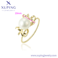 15351 Xuping Sieraden Elegante Uitverkoop Ring Vrouwen 14K Gouden Kleur Oude Koninklijke Mode Parel Ringen