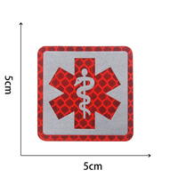Insignias Reflectantes IR de Cruz Médica de Rescate, Parches Tácticos de Cruz Médica para Moral