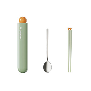 Dopamine Chopsticks And Spoon Set Stainless Steel Portable Storage Box For Children Students Office Workers - Product Image 1