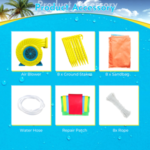 Toboggan aquatique gonflable commercial en PVC 21x9x12FT/6.4x2.75x3.65m pour extérieur, jardin, adultes et enfants, avec <span class=keywords><strong>piscine</strong></span> - Product Image 6