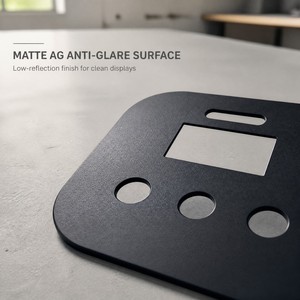 Panel de Vidrio AG Personalizado Antideslumbrante, Negro Mate, Templado, con Borde Biselado y Adhesivo para Dispositivos Inteligentes - Product Image 5