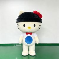 Costume de mascotte de chat amusant pour le carnaval et le Nouvel An, design dessiné à la main, tenue de cosplay unisexe pour adultes