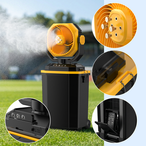 <span class=keywords><strong>Ventilateur</strong></span> de camping portable rechargeable HY-8128C 30000 mAh avec fonction de brumisation, lumière nocturne et batterie externe - Product Image 4