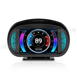 จอแสดงผล P2 HUD OBD2 สำหรับรถยนต์ พร้อมมาตรวัดความลาดชัน มาตรวัดความเร็ว GPS มาตรวัดรอบเครื่องยนต์ และคอมพิวเตอร์ออนบอร์ด - Product Image 2