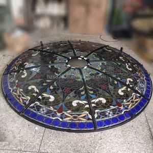 Dôme en verre Tiffany personnalisé directement de l'usine, dôme de plafond en verre teinté pour église, à vendre pour hôtel, maison, toit en verre, ou comme élément architectural. - Product Image 3