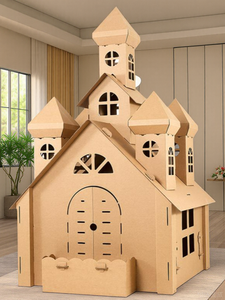 Tùy chỉnh các tông Playhouse và thủ công handmade sóng lắp ráp đồ chơi - Product Image 3