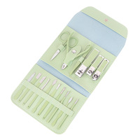 Ensemble professionnel de ciseaux à ongles en acier inoxydable, kit d'outils de manucure pour lime à ongles, vente en gros bon marché