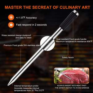 Termómetro de Carne Inteligente Bluetooth de Largo Alcance, Termómetro Digital Inalámbrico para Cocina y Barbacoa - Product Image 6