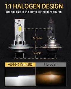 Bombillas <span class=keywords><strong>LED</strong></span> para Coche, 35W, 6000K, 30000H, Súper Brillantes, H4, 9003, H7, H11, H9, H8, 9005, HB3, 9006, HB4, Reemplazo de Halógeno - Product Image 2