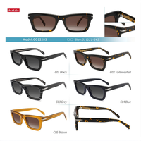 Lunettes de soleil rectangulaires fines en acétate polies à la main, style vintage minimaliste avec décorations métalliques, pour homme, idéales pour la conduite en extérieur