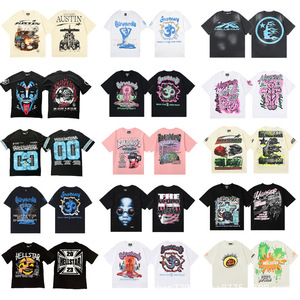 <span class=keywords><strong>Camisetas</strong></span> Unisex Holgadas de Algodón 100% con Estampado 3D de Hip-Hop NFC Cross-Border HELL Hell <span class=keywords><strong>Star</strong></span> para Parejas al por Mayor - Product Image 4