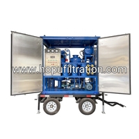 Nouvelle machine de régénération d'huile de transformateur triphasée 380V montée sur remorque mobile, unité de traitement d'huile diélectrique HOPU 8 gallons