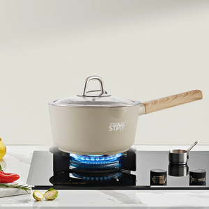 Winning Star Non-Stick Cookware <b>Set</b> 4 Pieces Beige Stewing Pan Frying <b>Set</b> - Product Image 3