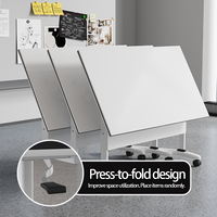Bureau d'étude moderne pliable et extensible, durable et écologique, avec roulettes, tables modulaires pour salles de classe intelligentes (5-10 ans)