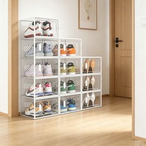 Wholesale Thick PET <b>Stackable</b> Dust-Proof Clear Eco-Friendly Durable Sneaker Container <b>Storage</b> <b>Box</b> for Home Use - Product Image 2