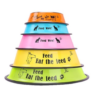 Tazón de Acero Inoxidable para Mascotas, 15cm, 18cm, 22cm, 26cm, 30cm, 34cm, Antideslizante para Gatos y Perros, Forma Redondeada, Plato de Alimentación Antivuelco - Product Image 2