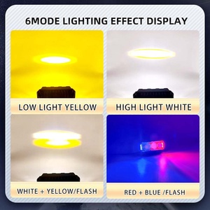 ไฟสปอร์ตไลท์มอเตอร์ไซค์ 6 โหมด <span class=keywords><strong>3</strong></span> เลนส์ พร้อมไฟหน้า LED RGB ไฟขับขี่ขนาดเล็ก ไฟทำงาน ไฟตัดหมอก หลอดไฟ DRL สำหรับรถยนต์ - Product Image 2