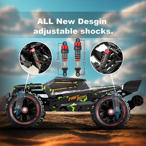 Camion RC électrique brushless 1/14 4x4 avec transmission en résine, étanche IPX4, tout-terrain, prêt à rouler (RTR), Truggy pour débutants et adultes - Product Image 3