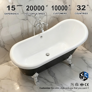 Bañera Acrílica Tradicional King-Size con Patas de Gato, Ecológica, Transparente, Colorida, con Sifón de Drenaje Central, Independiente, para Interior - Product Image 3