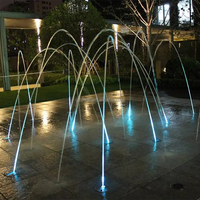 Air Mancur Laminar Stainless Steel Kustom dengan Lampu LED Interaktif untuk Lanskap Kolam Renang