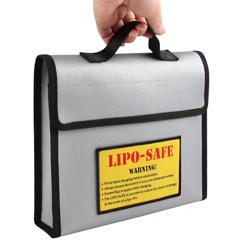 Bolsa de seguridad para batería resistente a explosiones, bolsa de mango portátil multifunción, 240x65x180MM