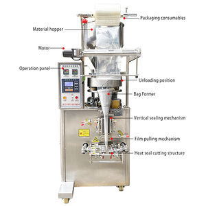 Máquina empacadora automática de bolsas de bolsita de alta precisión <span class=keywords><strong>para</strong></span> 5G 30g granos de café granos pequeños envoltura de etiquetado de alimentos de azúcar - Product Image 2