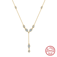BQN18 - Elegante Collar de Plata de Ley 925 con Circonita 5A para Mujer, Ideal para Bodas, Fiestas y Vestidos de Noche, Joyería Fina
