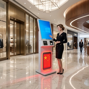 <span class=keywords><strong>Kiosque</strong></span> interactif d'intérieur <span class=keywords><strong>à</strong></span> écran tactile incurvé 23,6/27 pouces, machine de commande et de paiement en libre-service pour restaurants, fonction SDK - Product Image 2