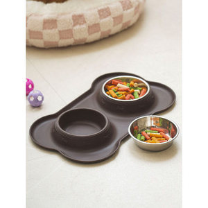 2 cuencos y comederos antideslizantes para mascotas de la vieja escuela Diseño antideslizante para mascotas - Product Image 1