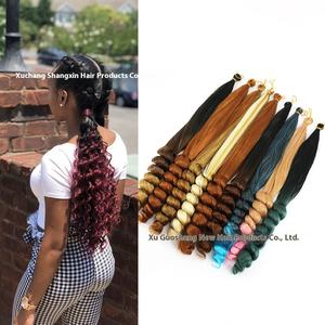 Extensión de rizo francés sedoso para mujeres, trenzas hinchables preestiradas, trenzas de ganchillo rizadas españolas, fibra de alta temperatura, ondulado Afro - Product Image 3