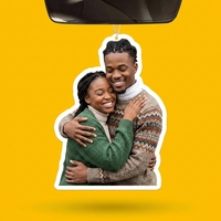 Désodorisant de voiture en papier personnalisé pour réunion de famille ou mariage, avec logo, parfum longue durée, design tendance