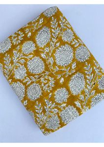 Tela de Algodón Hecha a Mano en India, Tela Estampada a Mano Sanganeri de Jaipur, Material de Tela para Vestidos, Fabricante Indio - Product Image 4