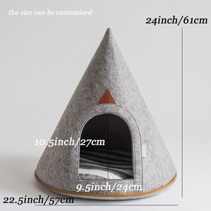 <span class=keywords><strong>Casa</strong></span> plegable <span class=keywords><strong>para</strong></span> mascotas, tienda <span class=keywords><strong>tipi</strong></span> de fieltro grueso <span class=keywords><strong>para</strong></span> <span class=keywords><strong>gatos</strong></span> y perros, gran oferta, 2021 - Product Image 2