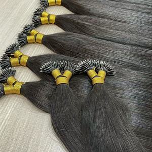 Doble dibujo Venta al por mayor <span class=keywords><strong>Nano</strong></span> Anillos Extensiones de cabello humano Cabello humano Remy Extensiones de cabello ruso Cabello Natural - Product Image 1