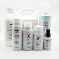Solution d'argent colloïdal nano hautement concentrée 10000 ppm, couleur claire, vente en gros pour le lavage et la désinfection des mains