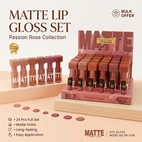 Ensemble de gloss à lèvres mats 24 pièces, rouge à lèvres liquide longue tenue 6 couleurs avec présentoir, vente en gros, maquillage pour les lèvres en vrac