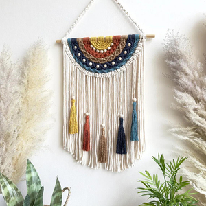 Nouveauté Tapisserie murale <span class=keywords><strong>en</strong></span> macramé <span class=keywords><strong>arc</strong></span>-<span class=keywords><strong>en</strong></span>-<span class=keywords><strong>ciel</strong></span> mandala pour filles adultes Anniversaire Noël - Product Image 3