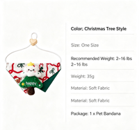 Collier de Noël pour animaux de compagnie, écharpe triangulaire douce et réversible, sapin de Noël en peluche 3D, sangle réglable, accessoire pour petits chiens, classique et moderne
