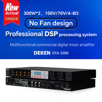 Amplificateur de puissance numérique DTA-2300 sans ventilateur 100V/70V/4-8ohm Mode Mono stéréo PFC 100 ~ 240VAC PA amplificateur Console Audio mélangeur