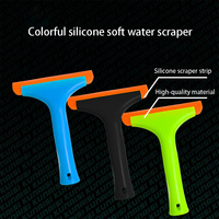 Herramienta Manual para Aplicación de Película Automotriz, Raspador de Limpieza de Vidrios, Raspador de Agua Suave de Goma de Silicona para Limpieza de Ventanas de Vehículos