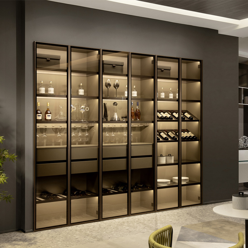 BAINENG Wine Beverage Cabinets Coolers Italian