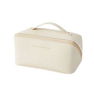 Wholesale <b>Large</b> Capacity PU Leather Waterproof Travel Makeup Organizer Portable Toiletry Cosmetic Bag - Product Image 6