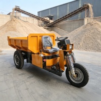 Mini-dumper électrique pour voies minières étroites, à maniabilité accrue, pour l'excavation de tunnels et le transport de déchets