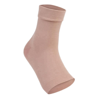 Chaussettes de compression à bout ouvert en nylon Spandex beige pour la protection contre les entorses de la fasciite plantaire